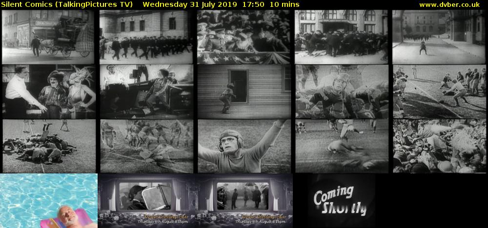 Silent Comics (TalkingPictures TV) Wednesday 31 July 2019 17:50 - 18:00