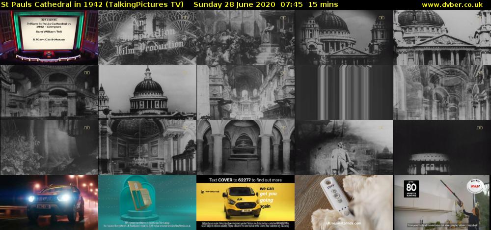St Pauls Cathedral in 1942 (TalkingPictures TV) Sunday 28 June 2020 07:45 - 08:00