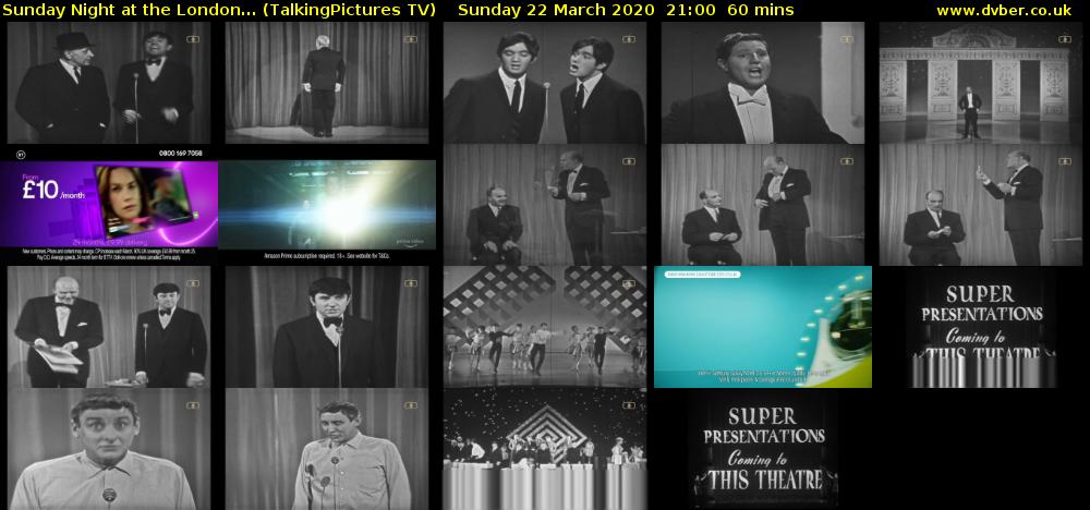 Sunday Night at the London... (TalkingPictures TV) Sunday 22 March 2020 21:00 - 22:00