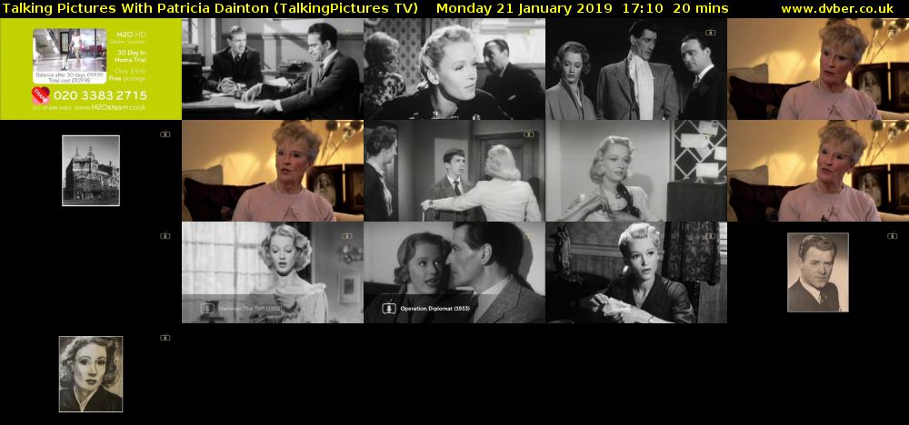Talking Pictures With Patricia Dainton (TalkingPictures TV) Monday 21 January 2019 17:10 - 17:30
