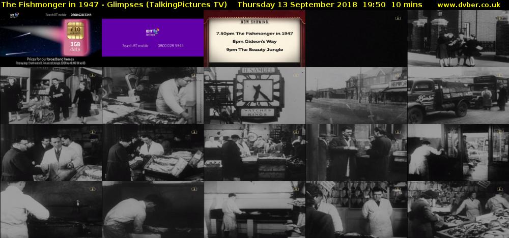 The Fishmonger in 1947 - Glimpses (TalkingPictures TV) Thursday 13 September 2018 19:50 - 20:00