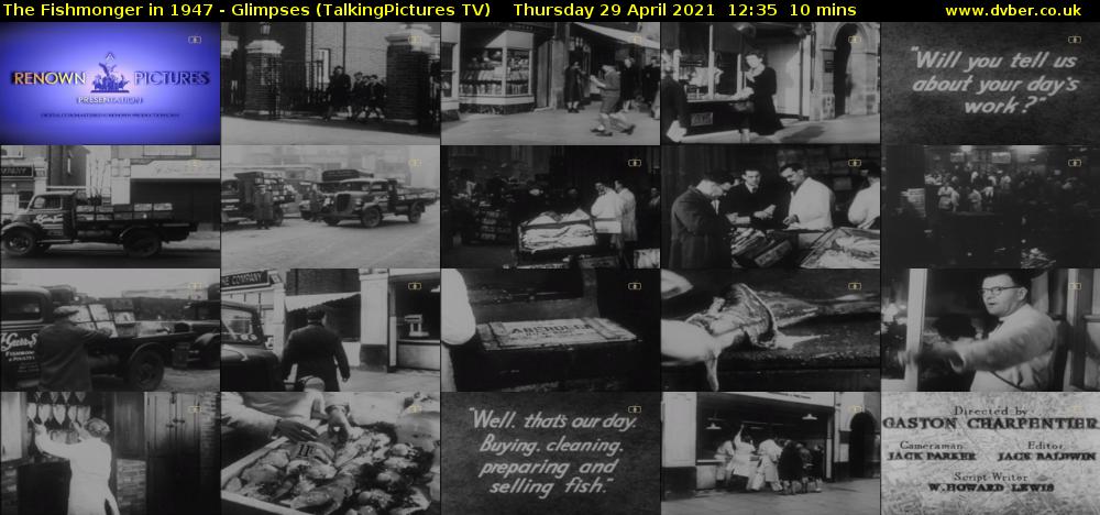 The Fishmonger in 1947 - Glimpses (TalkingPictures TV) Thursday 29 April 2021 12:35 - 12:45