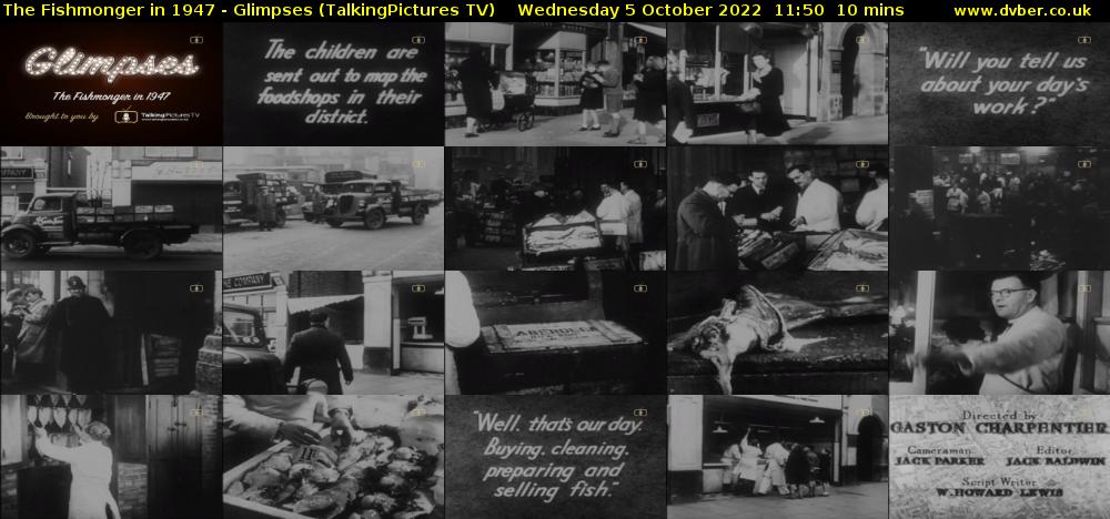 The Fishmonger in 1947 - Glimpses (TalkingPictures TV) Wednesday 5 October 2022 11:50 - 12:00
