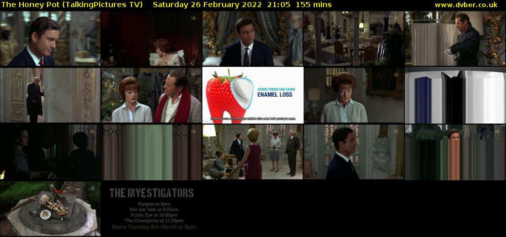The Honey Pot (TalkingPictures TV) Saturday 26 February 2022 21:05 - 23:40