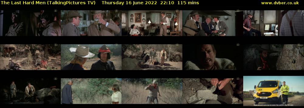 The Last Hard Men (TalkingPictures TV) Thursday 16 June 2022 22:10 - 00:05