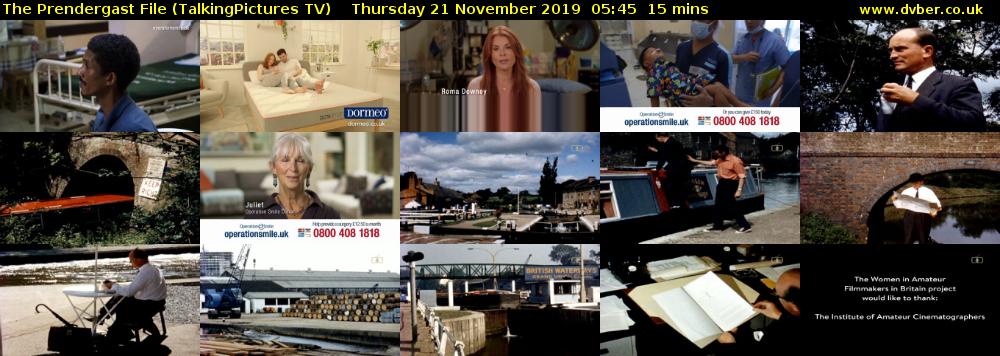 The Prendergast File (TalkingPictures TV) Thursday 21 November 2019 05:45 - 06:00