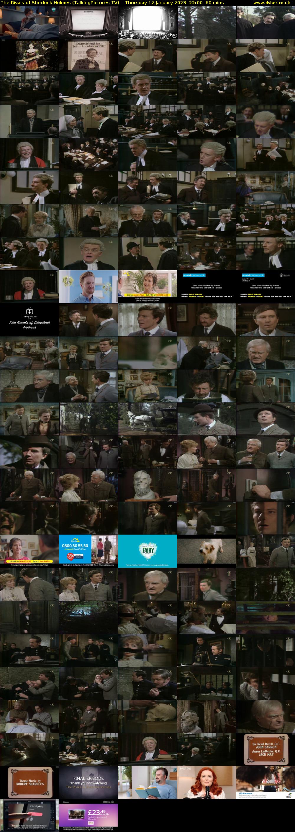 The Rivals of Sherlock Holmes (TalkingPictures TV) Thursday 12 January 2023 22:00 - 23:00