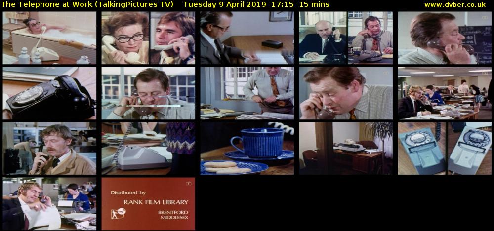 The Telephone at Work (TalkingPictures TV) Tuesday 9 April 2019 17:15 - 17:30