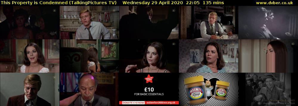 This Property is Condemned (TalkingPictures TV) Wednesday 29 April 2020 22:05 - 00:20