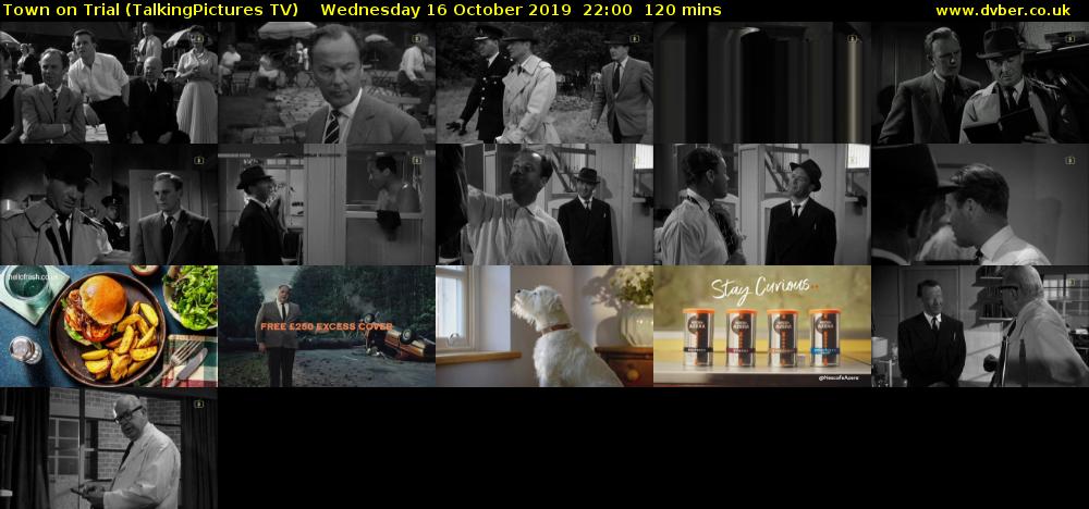 Town on Trial (TalkingPictures TV) Wednesday 16 October 2019 22:00 - 00:00