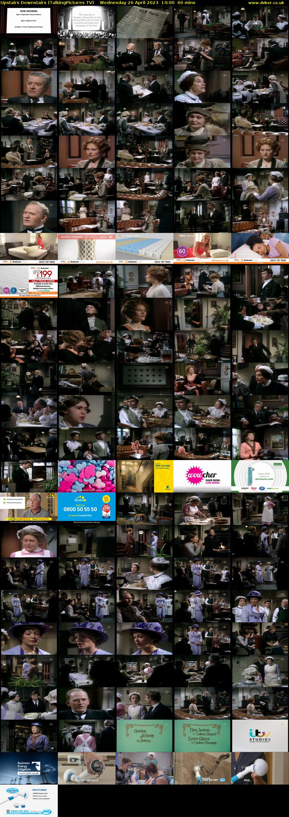 Upstairs Downstairs (TalkingPictures TV) Wednesday 26 April 2023 14:00 - 15:00