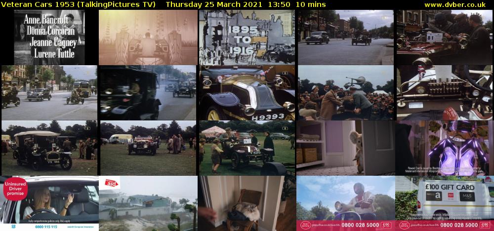 Veteran Cars 1953 (TalkingPictures TV) Thursday 25 March 2021 13:50 - 14:00