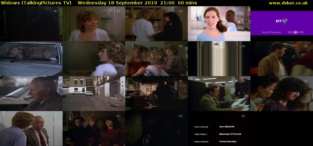 Widows (TalkingPictures TV) Wednesday 18 September 2019 21:00 - 22:00