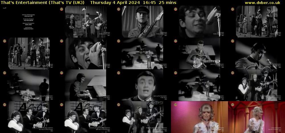 That's Entertainment (That's TV (UK)) Thursday 4 April 2024 16:45 - 17:10