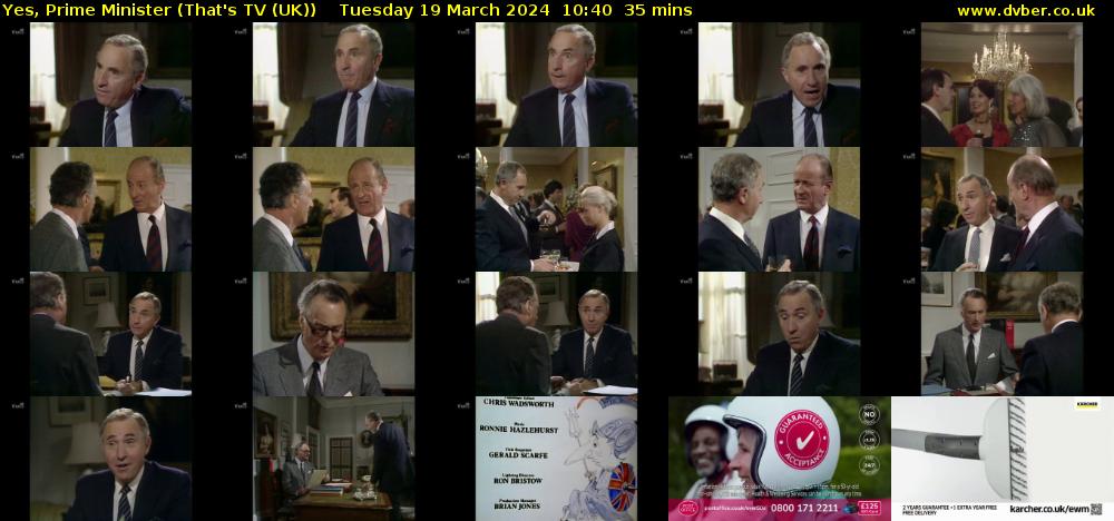 Yes, Prime Minister (That's TV (UK)) Tuesday 19 March 2024 10:40 - 11:15