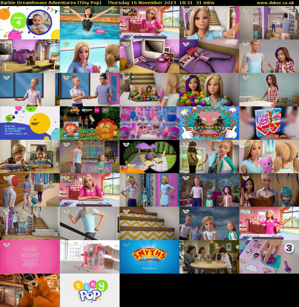 Barbie Dreamhouse Adventures (Tiny Pop) Thursday 16 November 2023 18:31 - 19:02