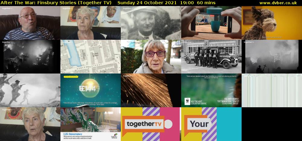 After The War: Finsbury Stories (Together TV) Sunday 24 October 2021 19:00 - 20:00