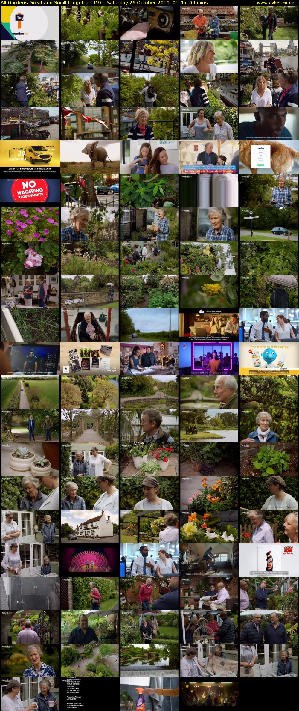 All Gardens Great and Small (Together TV) Saturday 26 October 2019 01:45 - 02:45