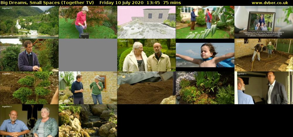 Big Dreams, Small Spaces (Together TV) Friday 10 July 2020 13:45 - 15:00