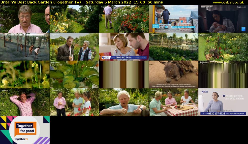Britain's Best Back Garden (Together TV) Saturday 5 March 2022 15:00 - 16:00