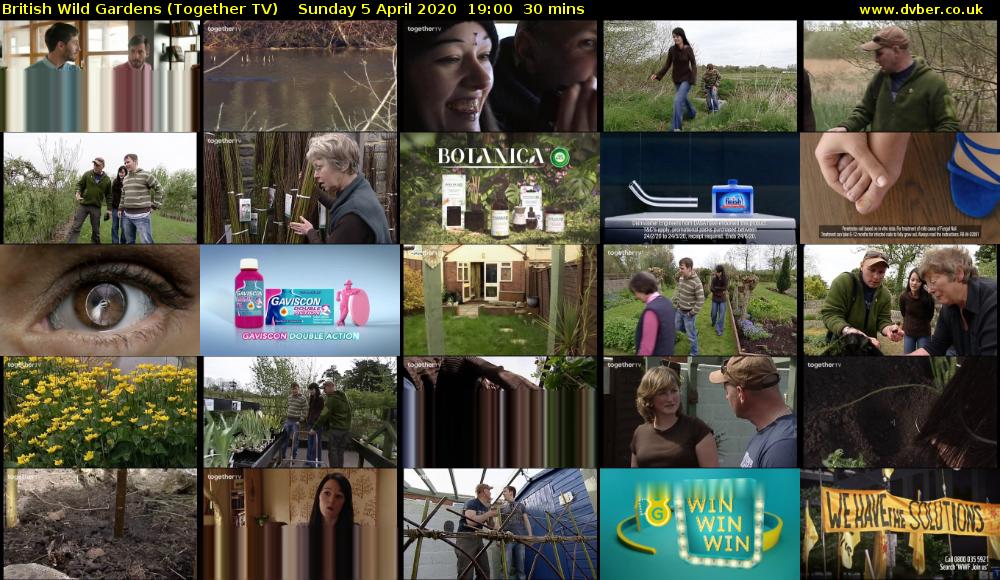 British Wild Gardens (Together TV) Sunday 5 April 2020 19:00 - 19:30