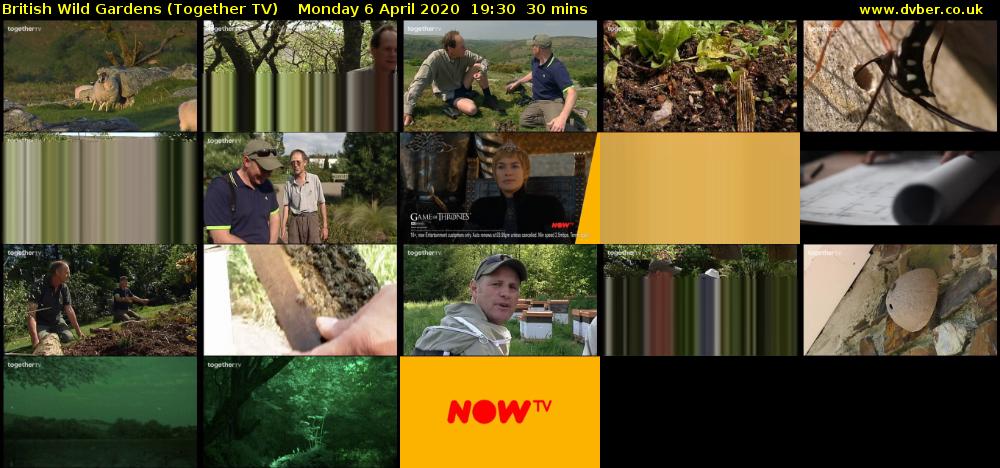 British Wild Gardens (Together TV) Monday 6 April 2020 19:30 - 20:00
