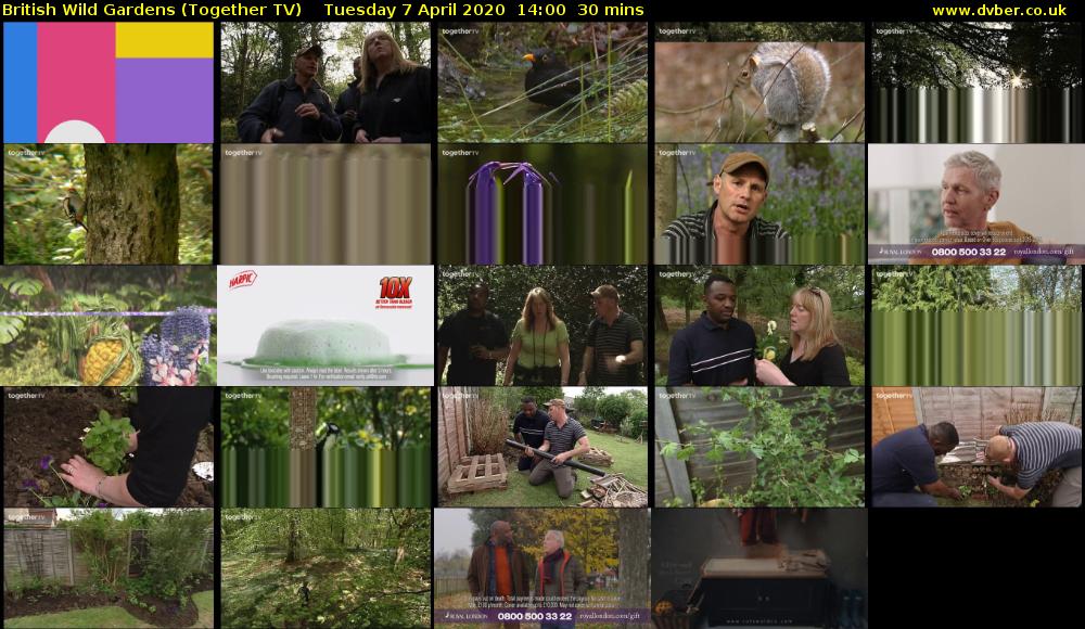British Wild Gardens (Together TV) Tuesday 7 April 2020 14:00 - 14:30