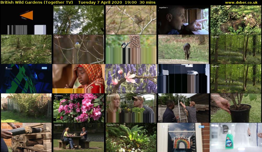British Wild Gardens (Together TV) Tuesday 7 April 2020 19:00 - 19:30