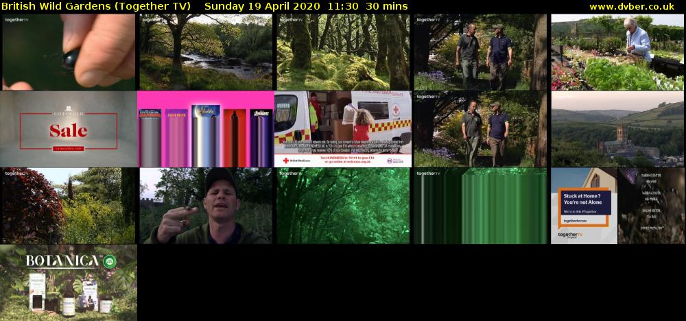 British Wild Gardens (Together TV) Sunday 19 April 2020 11:30 - 12:00