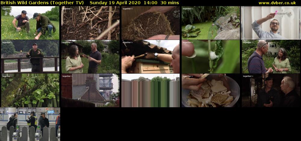 British Wild Gardens (Together TV) Sunday 19 April 2020 14:00 - 14:30