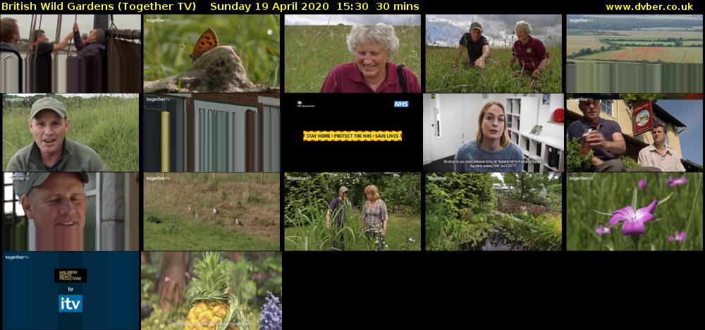 British Wild Gardens (Together TV) Sunday 19 April 2020 15:30 - 16:00