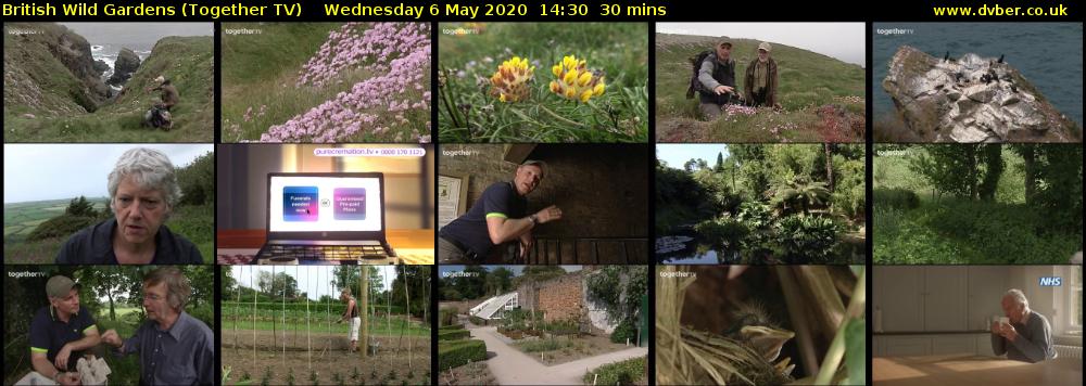 British Wild Gardens (Together TV) Wednesday 6 May 2020 14:30 - 15:00