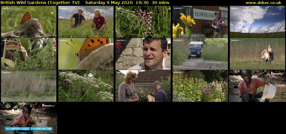 British Wild Gardens (Together TV) Saturday 9 May 2020 19:30 - 20:00