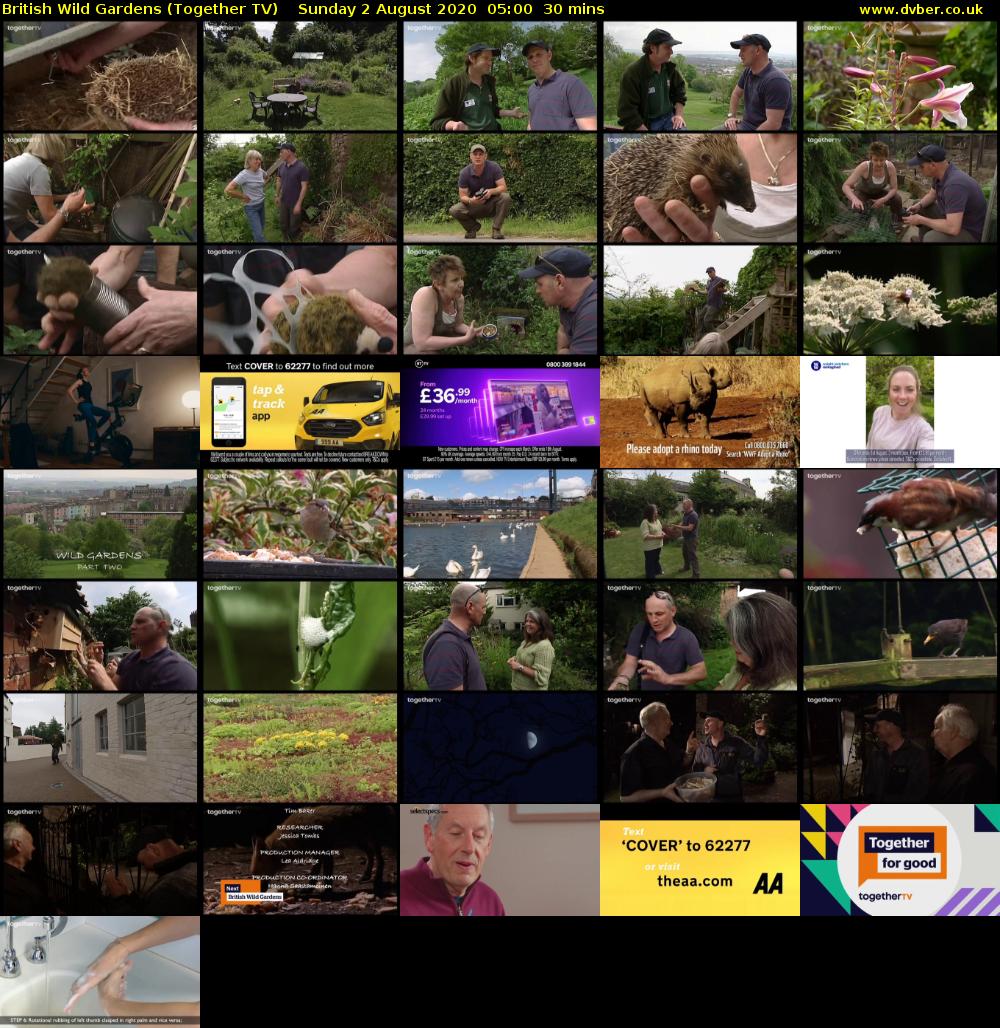 British Wild Gardens (Together TV) Sunday 2 August 2020 05:00 - 05:30
