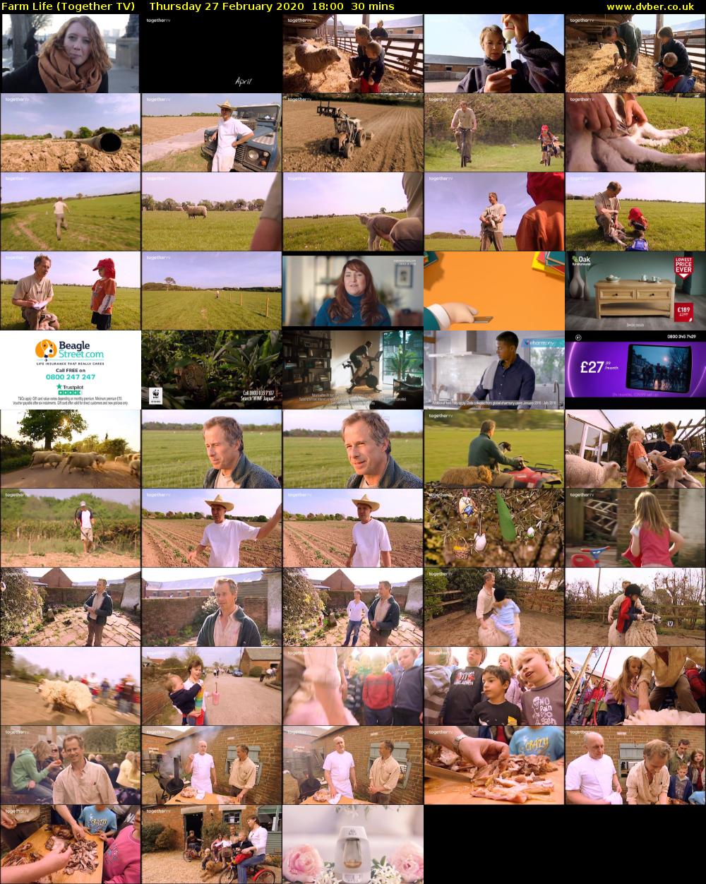 Farm Life (Together TV) Thursday 27 February 2020 18:00 - 18:30