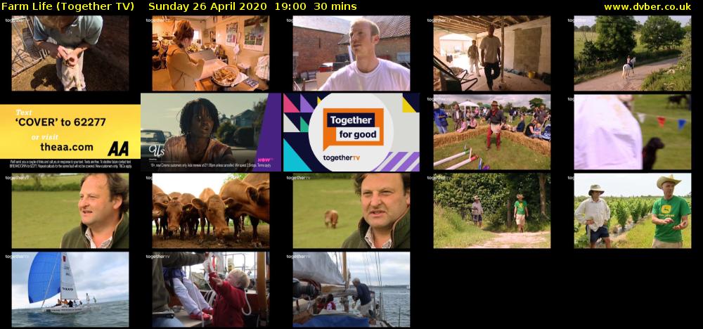 Farm Life (Together TV) Sunday 26 April 2020 19:00 - 19:30