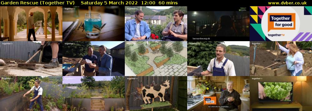 Garden Rescue (Together TV) Saturday 5 March 2022 12:00 - 13:00