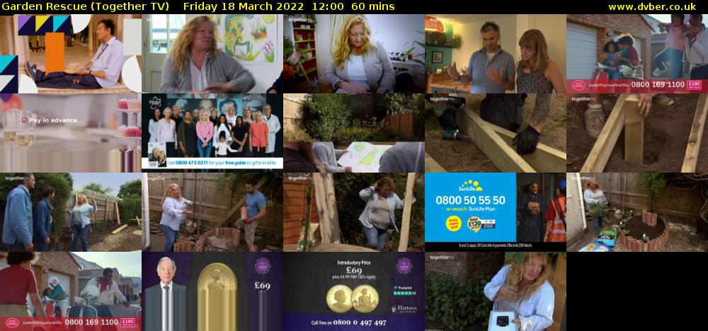 Garden Rescue (Together TV) Friday 18 March 2022 12:00 - 13:00