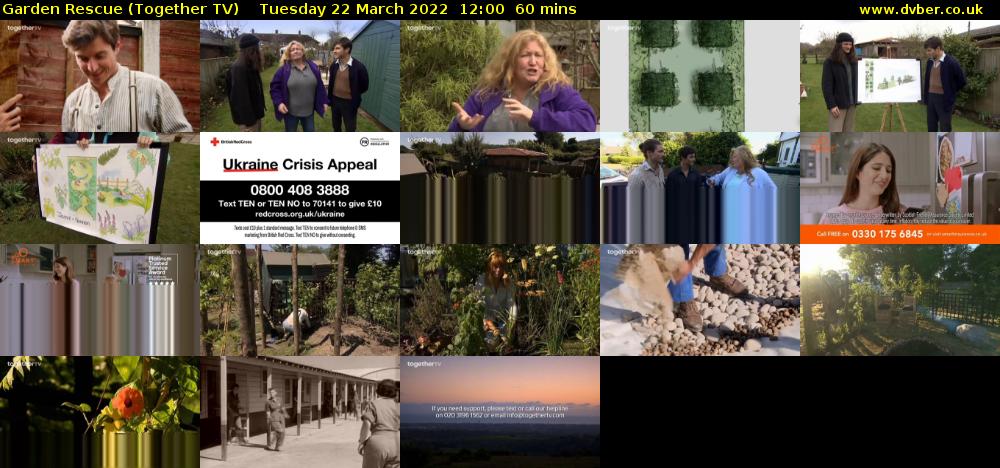 Garden Rescue (Together TV) Tuesday 22 March 2022 12:00 - 13:00