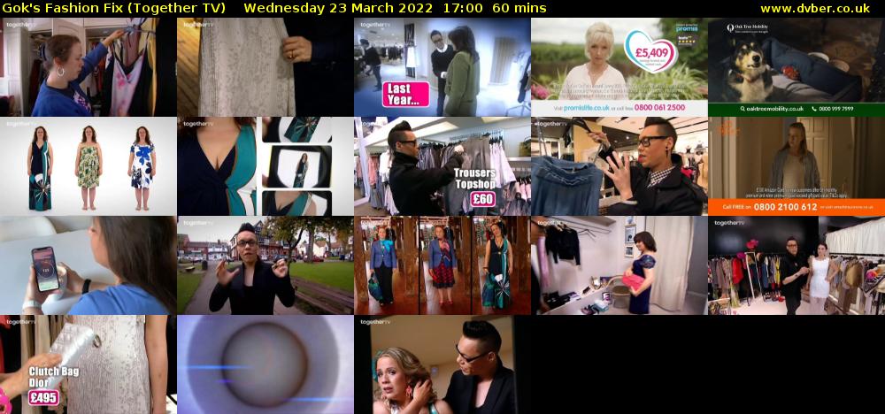 Gok's Fashion Fix (Together TV) Wednesday 23 March 2022 17:00 - 18:00