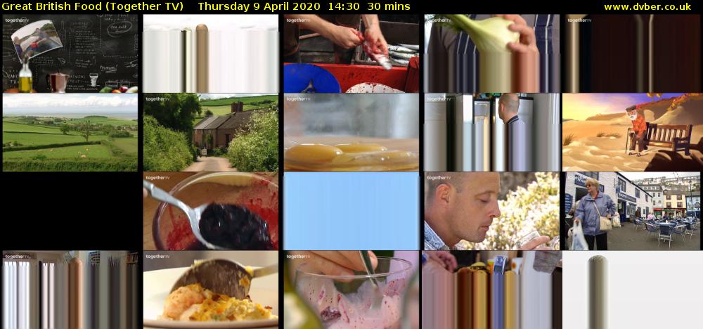 Great British Food (Together TV) Thursday 9 April 2020 14:30 - 15:00