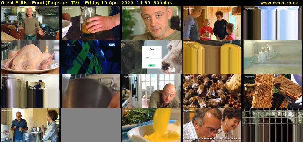 Great British Food (Together TV) Friday 10 April 2020 14:30 - 15:00