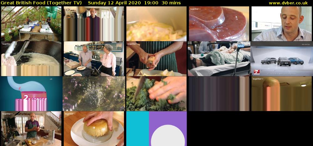 Great British Food (Together TV) Sunday 12 April 2020 19:00 - 19:30