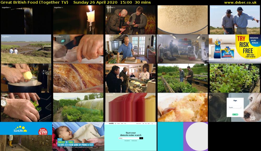 Great British Food (Together TV) Sunday 26 April 2020 15:00 - 15:30
