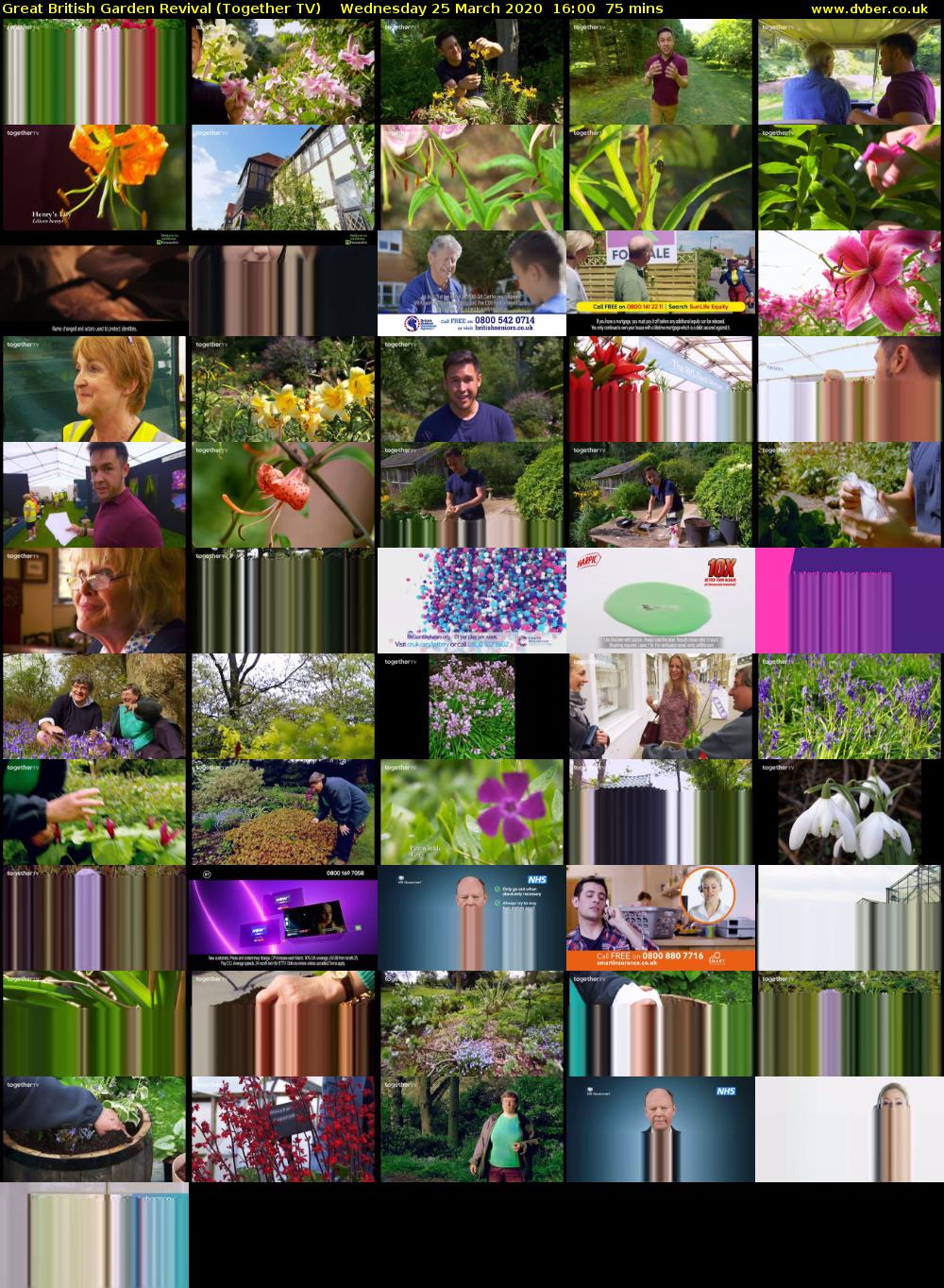 Great British Garden Revival (Together TV) Wednesday 25 March 2020 16:00 - 17:15