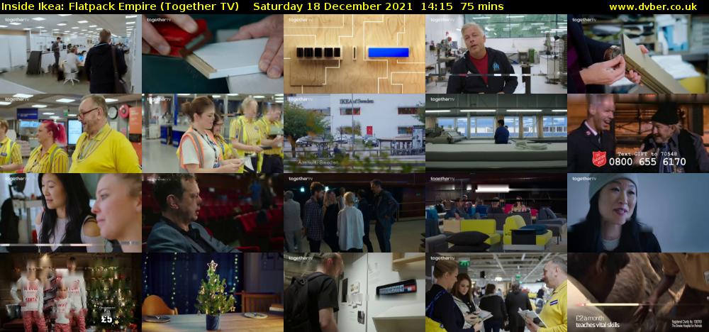 Inside Ikea: Flatpack Empire (Together TV) Saturday 18 December 2021 14:15 - 15:30