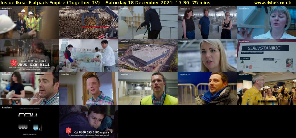 Inside Ikea: Flatpack Empire (Together TV) Saturday 18 December 2021 15:30 - 16:45