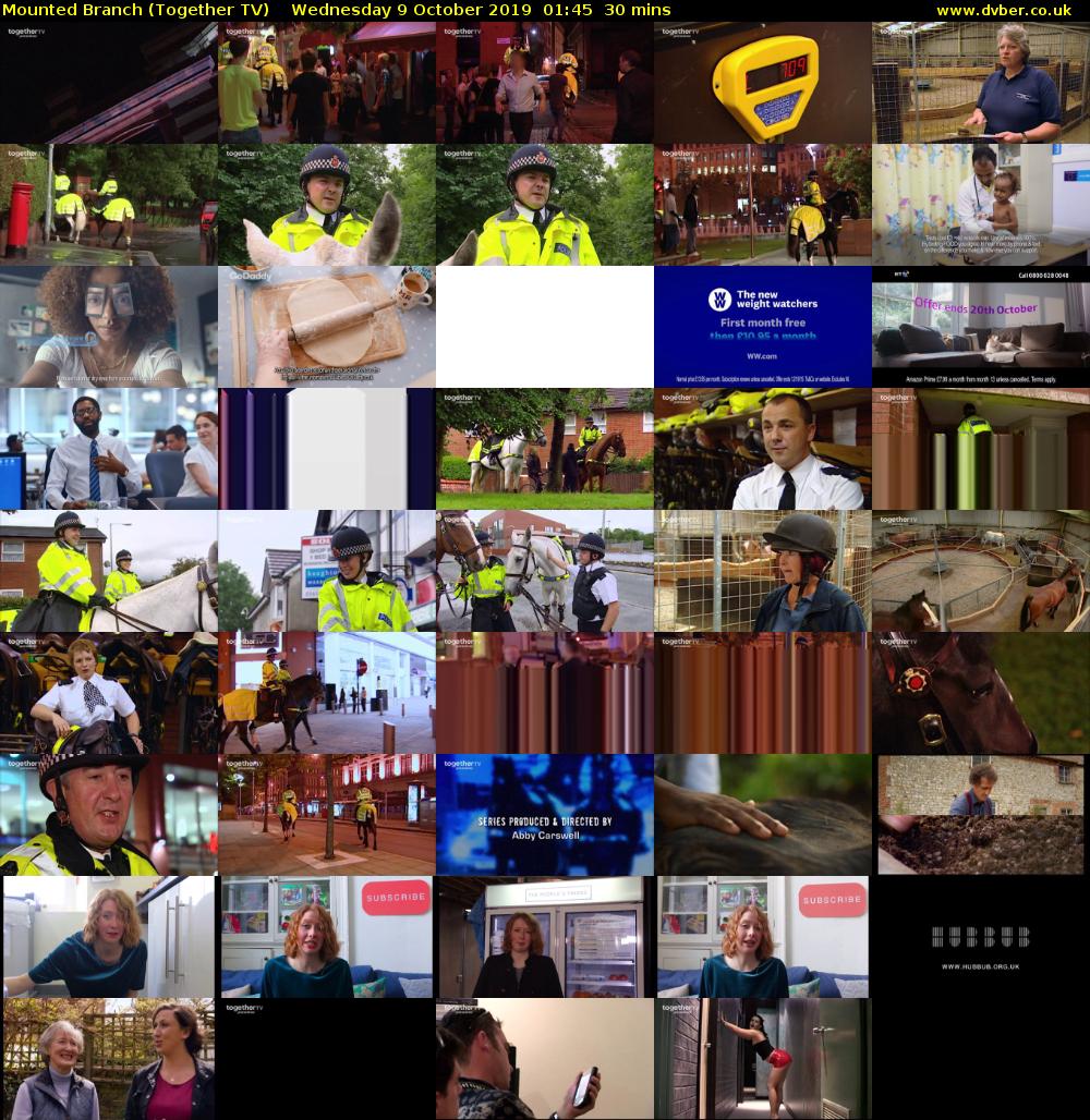 Mounted Branch (Together TV) Wednesday 9 October 2019 01:45 - 02:15