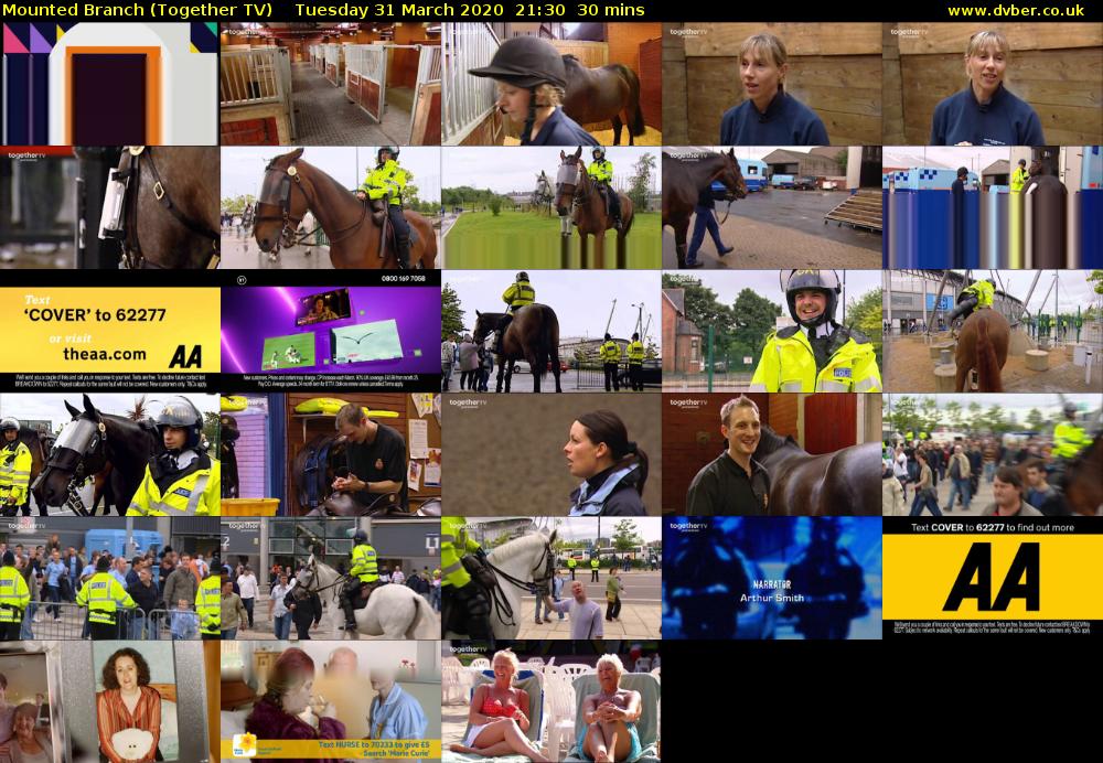 Mounted Branch (Together TV) Tuesday 31 March 2020 21:30 - 22:00