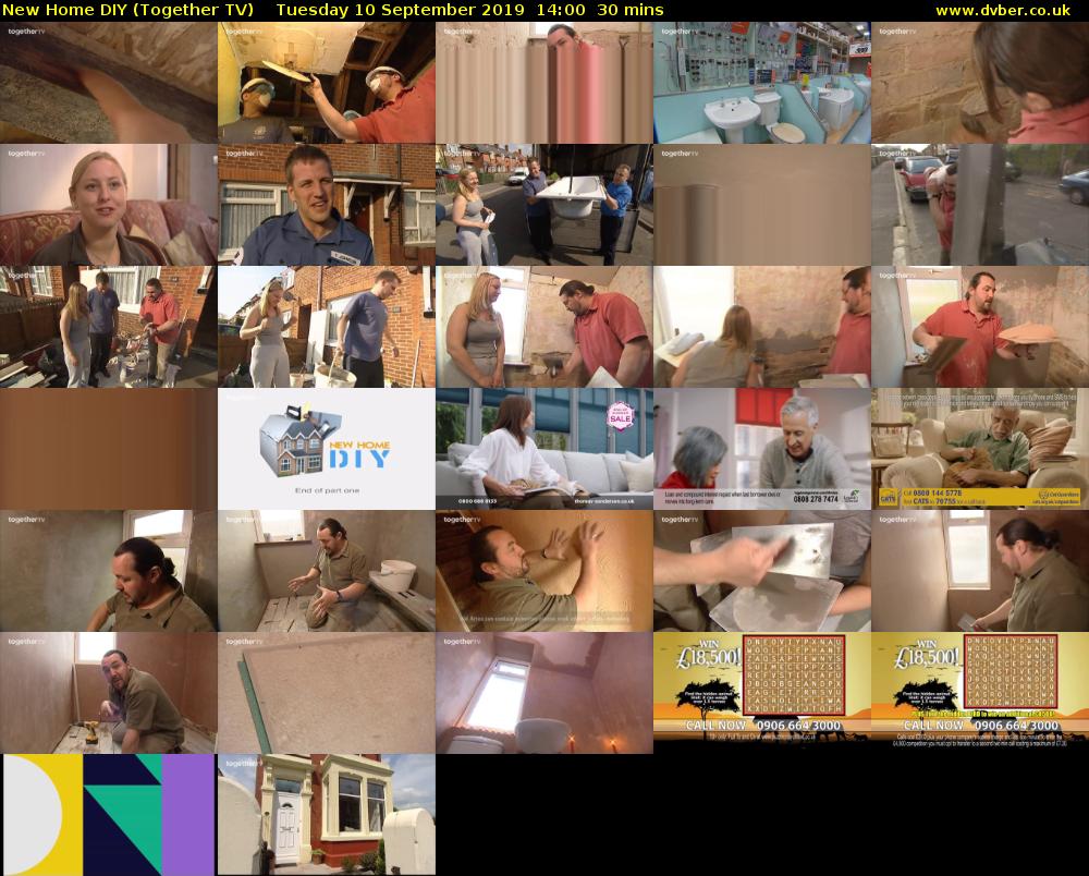 New Home DIY (Together TV) Tuesday 10 September 2019 14:00 - 14:30
